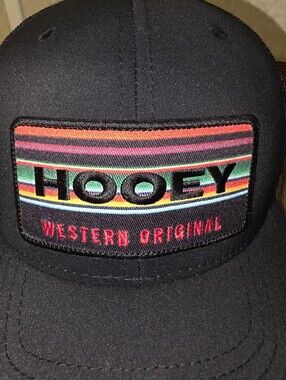 Hooey Black Trucker Hat with Multicolor Serape Patch